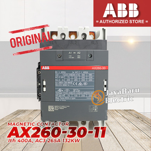 [EZM.5800086] Kontaktor Contactor ABB AX260 AX260-30-11 260A 110V 220V 380V