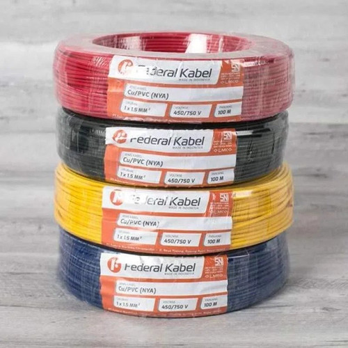 [EZM.5800113] Kabel FEDERAL NYAF 1.5 1x1.5 1x1,5 mm Serabut roll 100m