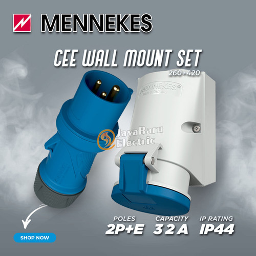 [EZM.5800164] MENNEKES Plug Connector AM-Top AMTop 2P+E / 3 Pin 32A IP44