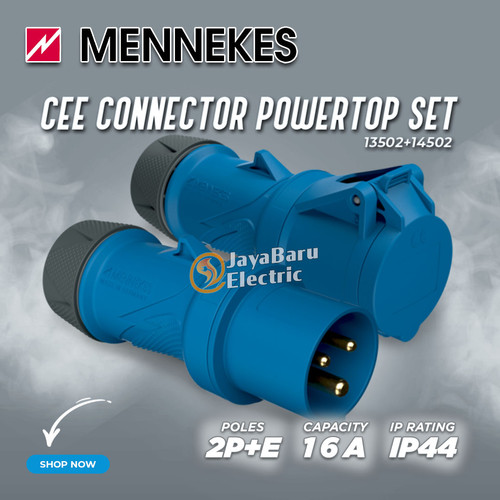 [EZM.5800176] MENNEKES Plug Connector Mobile Socket Set 2P+E / 3 Pin 16A IP54