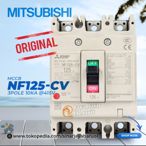 [EZM.5800204] MCCB NFB Mitsubishi NF125-CV NF125CV 3P 80A 100A 125A