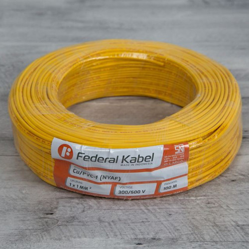 [EZM.5800217] Kabel Listrik Serabut FEDERAL KABEL NYAF 1x1 100m Roll