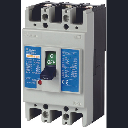 [EZM.5800287] MCCB NFB SHIHLIN BM100-MN BM100MN 3P 60A 75A 100A