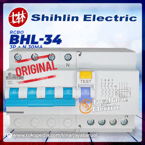 [EZM.5800295] RCCB ELCB RCBO SHIHLIN BHL-34 3P+N 6A 10A 16A 20A 25A 32A 40A 50A 63A