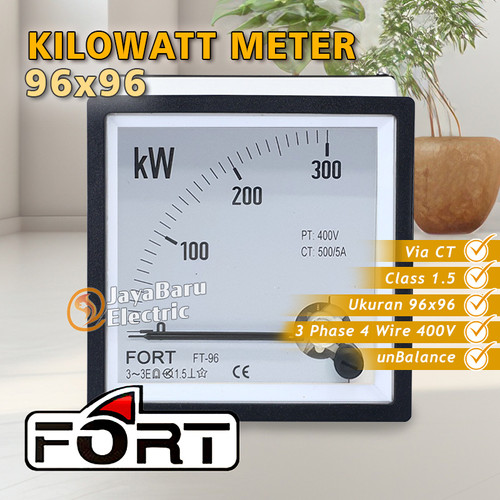 [EZM.5800544] Kilowatt KW Meter KWMeter Analog FORT 96x96