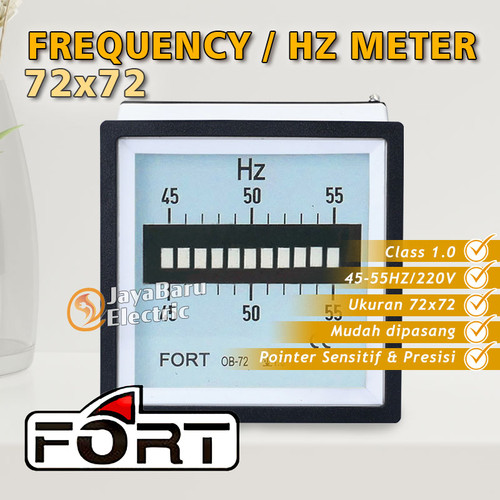 [EZM.5800547] Frequency HZ Meter HZmeter Type Getar Analog FORT 72x72