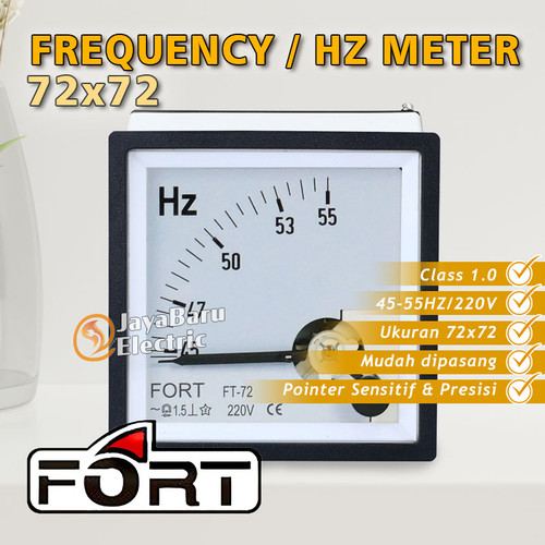 [EZM.5800548] Frequency HZ Meter HZmeter Type Pointer Analog FORT 72x72