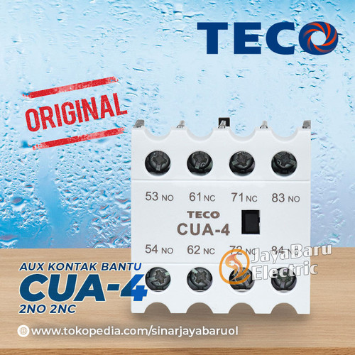 [EZM.5800567] Aux Auxiliary Kontak Bantu Kontaktor TECO 2NO 2NC CUA4 CUA-4