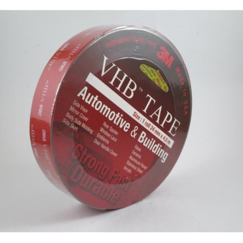 [EZM.5800636] Double Tape 3M VHB 24MM x 4.5M Bangunan Otomotif Original