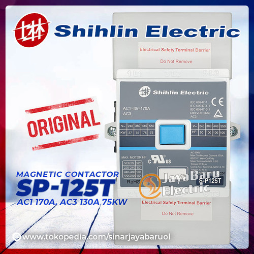 [EZM.5800643] Kontaktor Contactor SHIHLIN S-P125T SP125T S-P125 SP125 110V 220V 380V