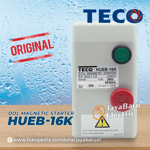 [EZM.5800716] DOL Magnetic Motor Starter TECO HUEB-16K HUEB16K