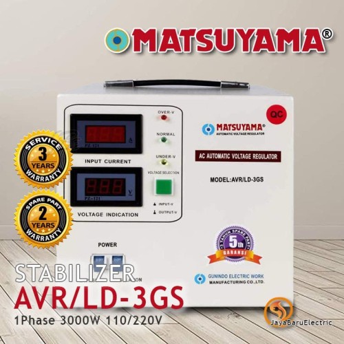 [EZM.5800765] Stabilizer Stavol AVR MATSUYAMA Stavolt 3000 Watt 3kva AVR/L-3GS