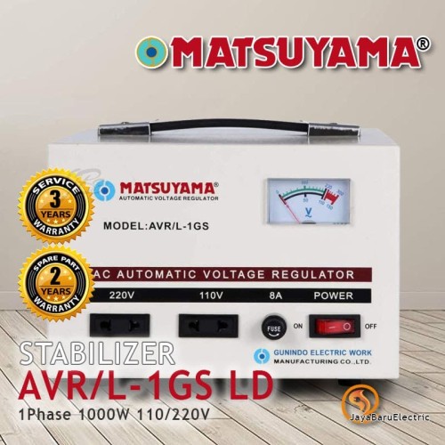 [EZM.5800768] Stabilizer Stavol AVR MATSUYAMA Stavolt 1000 Watt 1kva AVR/L-1GS