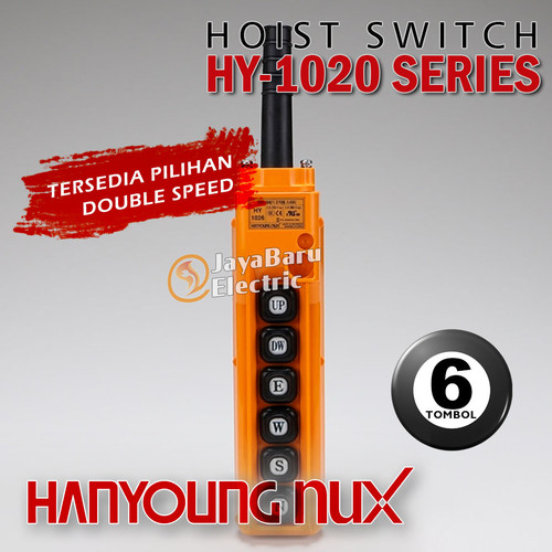 [EZM.5800864] Pendant Hoist Switch HANYOUNG HY-1026BBB HY1026BBB 6 Tombol
