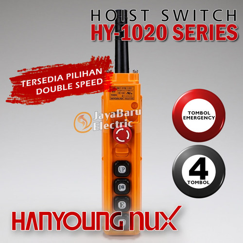 [EZM.5800865] Pendant Hoist Switch HANYOUNG HY-1024SBB HY1024SBB 4 Tombol+Emergency