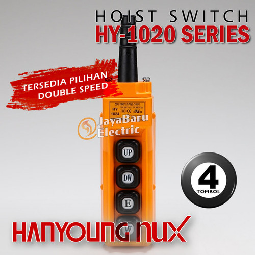 [EZM.5800866] Pendant Hoist Switch HANYOUNG HY-1024BB HY1024BB 4 Tombol