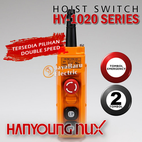 [EZM.5800867] Pendant Hoist Switch HANYOUNG HY-1022SB HY1022SB 2 Tombol + Emergency