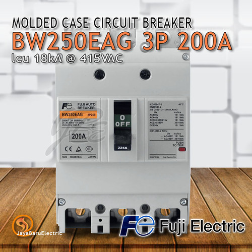 [EZM.5800879] CIRCUIT BREAKER MCCB FUJI BW250 BW250EAG BW250-EAG 3P 200A 225A 250A