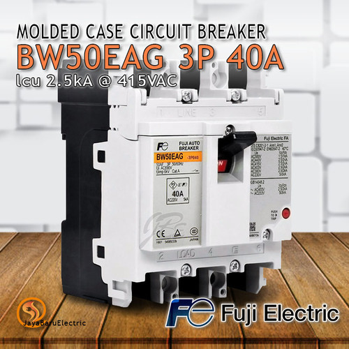 [EZM.5800884] BREAKER MCCB Fuji BW50 BW50EAG BW50-EAG 3P 5A 10A 15A 20A 30A 40A 50A