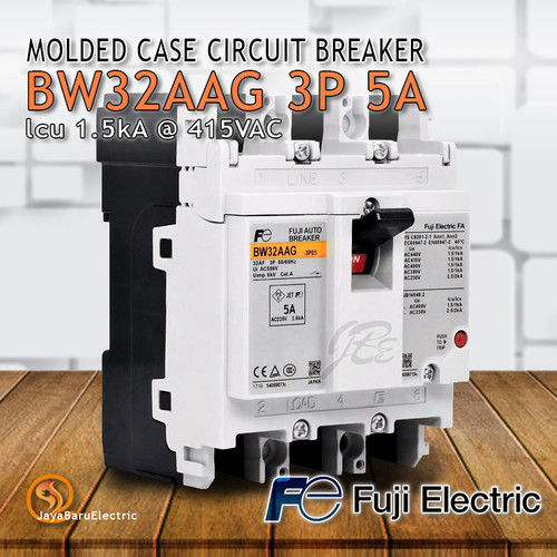 [EZM.5800885] BREAKER MCCB FUJI BW32 BW32AAG BW32-AAG 3P 3A 5A 10A 15A 20A 30A