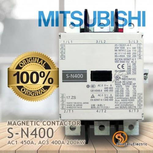[EZM.5801054] Kontaktor / Contactor Mitsubishi S-N400 SN400 110V 220V 380V AC Coil