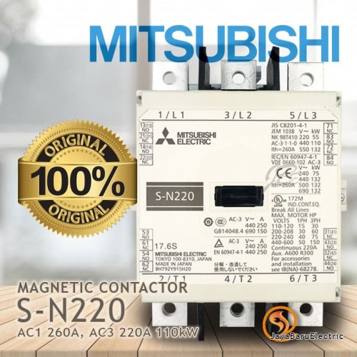 [EZM.5801056] Kontaktor / Contactor Mitsubishi S-N220 SN220 110V 220V 380V AC Coil