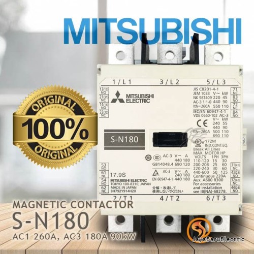 [EZM.5801168] Kontaktor / Contactor Mitsubishi S-N180 SN180 220V AC Coil