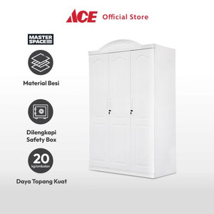 Ace - Masterspace Lemari Pakaian 3 Pintu - Putih