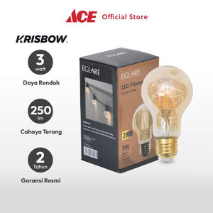 Ace - Eglare Bohlam Led Filamen Vintage 3 Watt Warm White A60 - Kuning