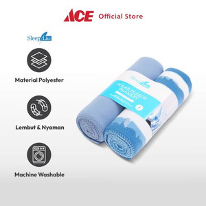 Ace Sleeplite 120X150 cm Set 2 Pcs Selimut Polar Fleece - Biru