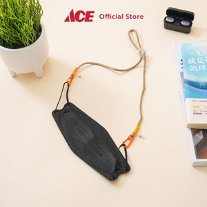 Ace - Ataru Tali Masker Rantai Color Block - Cokelat