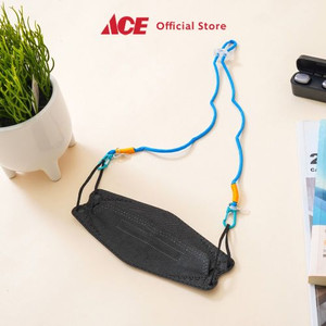 Ace - Ataru Tali Masker Rantai Color Block - Biru