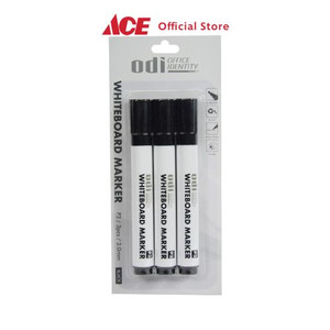 Ace - Odi Set 3 Pcs Spidol Whiteboard 2 Mm - Hitam