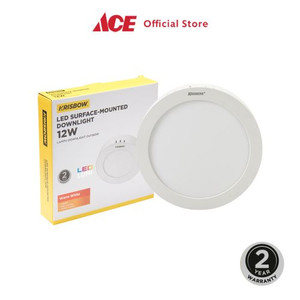 Ace - Krisbow Lampu Downlight Bulat Led 12 W 800 Lm Warm White Outbow