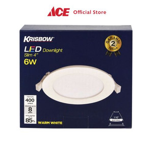 Ace - Krisbow Lampu Downlight Bulat Led 6 Watt 400 Lm - Warm White