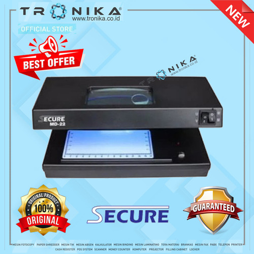 [EZO.6100165] PENDETEKSI UANG PALSU | SECURE MD 22 | ORIGINAL | GARANSI RESMI