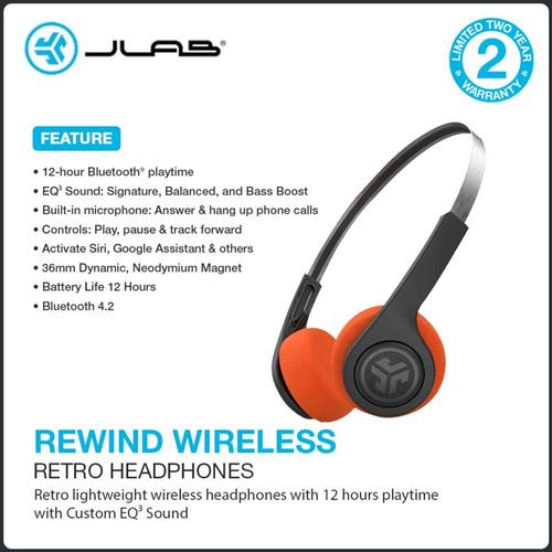 [EZO.7200383] JLab Rewind Wireless Retro Headphones Garansi resmi