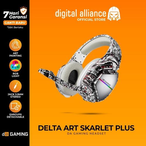 [EZO.7200387] Headset Gaming Digital Alliance RGB USB PC Delta Art Skarlet Plus