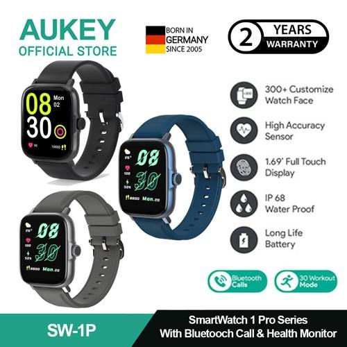 [EZO.7200395] AUKEY SmartWatch 1 Pro Water Proof IP68 With Bluetooth Call SW-1P