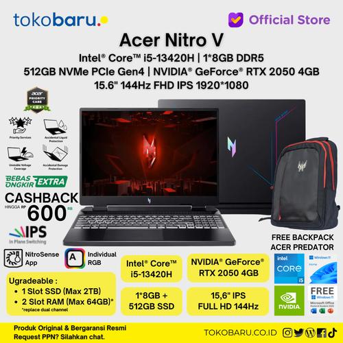 [EZO.7200444] ACER Nitro V 15 ANV15 51 542G RTX2050 i5 13420H 8/512GB SSD FHD 144Hz