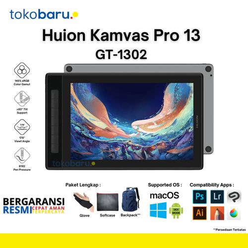 [EZO.7200461] HUION Kamvas Pro 13 2.5K QHD Graphics Monitor Drawing Tablet