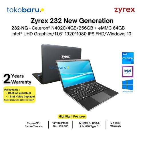 [EZO.7200488] Laptop Zyrex 232 New Generation Laptop Bergaransi Resmi