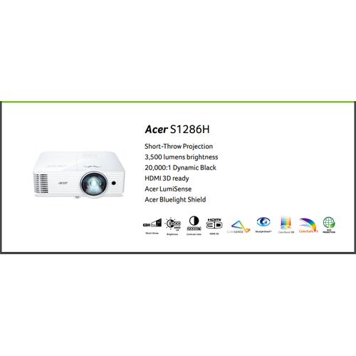 [EZO.7200500] Proyektor Acer S1286H 3500 Ansi XGA Short Throw