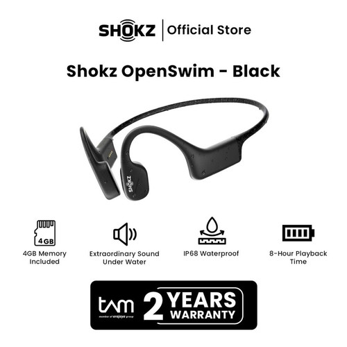 [EZO.7200504] Shokz OpenSwim Headphone - Black
