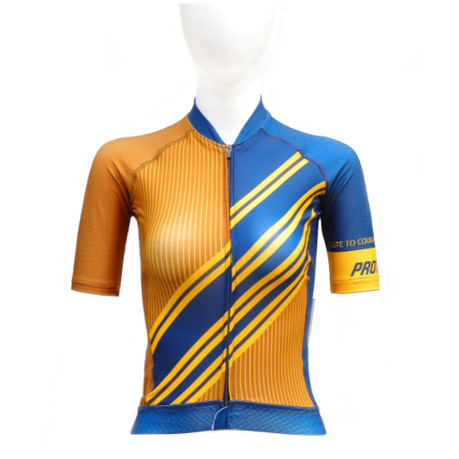 [EZO.7200586] Jersey Sepeda Roadbike Proteger LURIK WASA WOMEN - BLUE X YELLOW