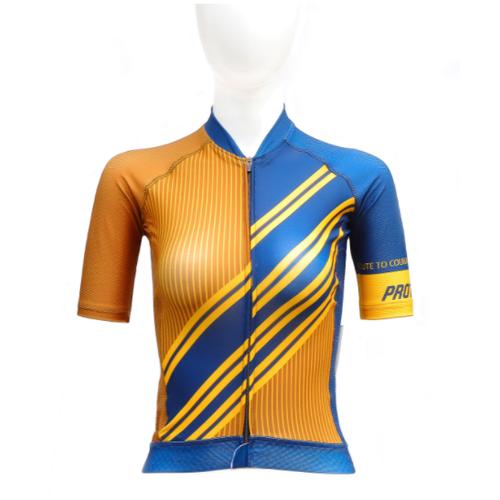 [EZO.7200586] Jersey Sepeda Roadbike Proteger LURIK WASA WOMEN - BLUE X YELLOW