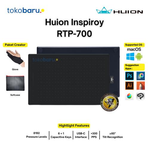 [EZO.7200630] Huion RTP-700 Pen Tablet Drawing Education