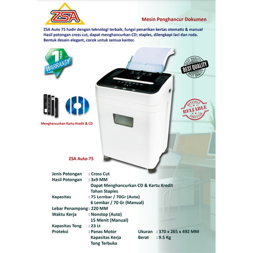 [EZO.7200667] Paper shredder ZSA Auto75
