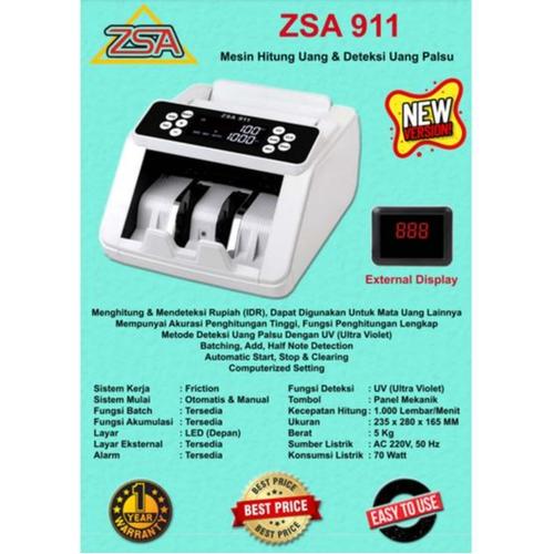 [EZO.7200697] ZSA 911 Mesin PENGHITUNG UANG FRICTION UV Garansi Resmi 1 Tahun