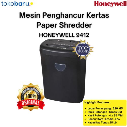 [EZO.7200698] Mesin Penghancur Kertas Paper Shredder HONEYWELL 9412